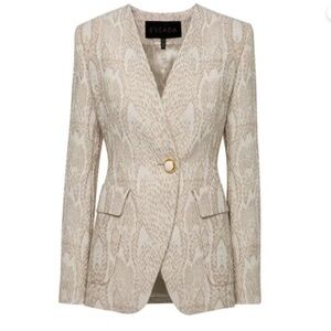 NWOT Escada Blazer Cream Python Original Price $1.400 Sz: 38, US 8/10